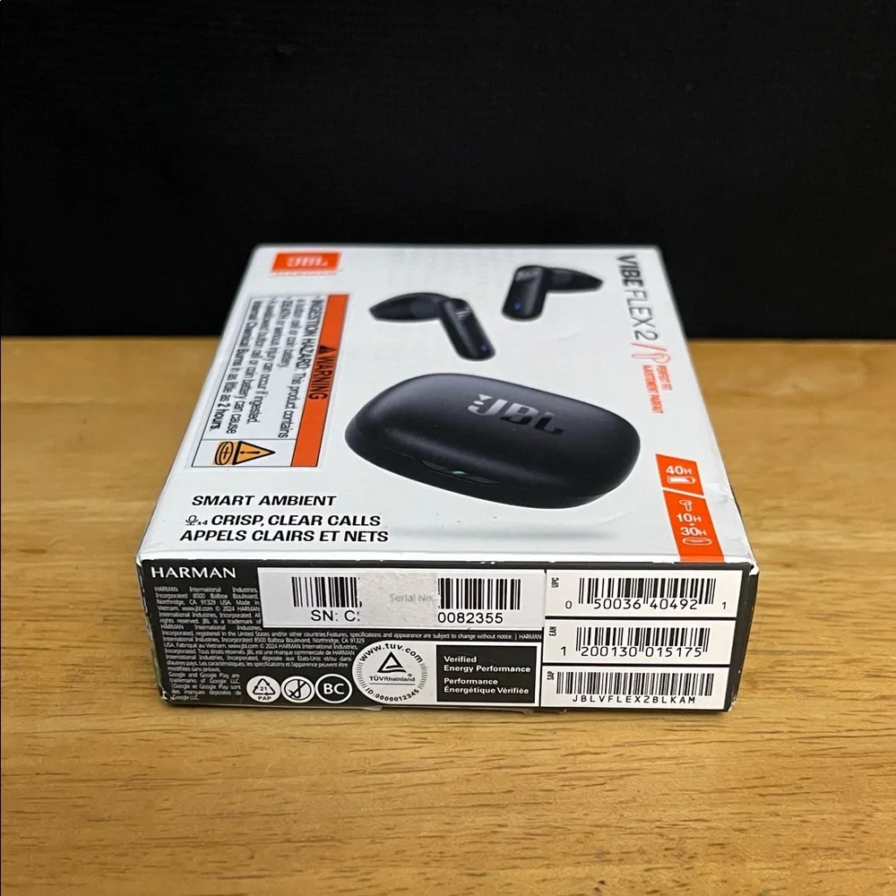 JBL Vibe Flex 2 Wireless Earbuds - Black